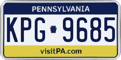PA license plate KPG9685