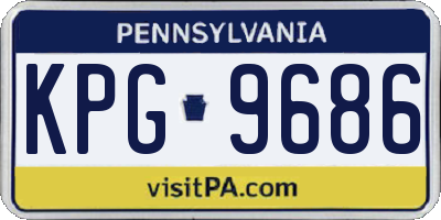 PA license plate KPG9686