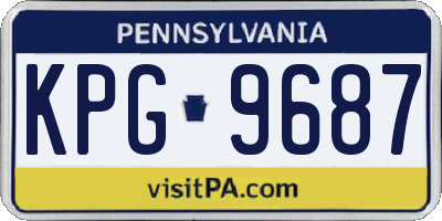 PA license plate KPG9687