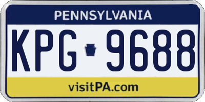 PA license plate KPG9688