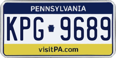 PA license plate KPG9689