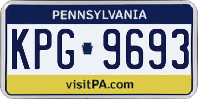 PA license plate KPG9693