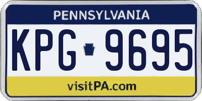 PA license plate KPG9695