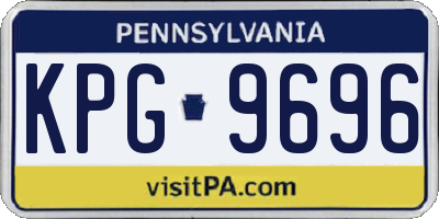 PA license plate KPG9696