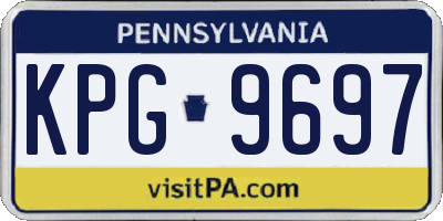 PA license plate KPG9697