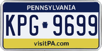 PA license plate KPG9699