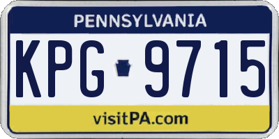 PA license plate KPG9715
