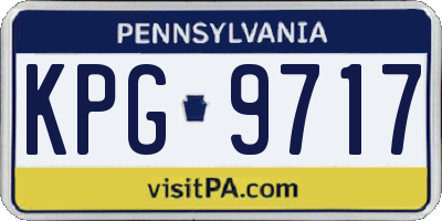 PA license plate KPG9717