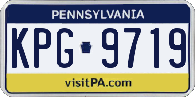 PA license plate KPG9719