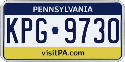 PA license plate KPG9730
