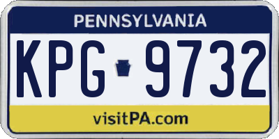 PA license plate KPG9732