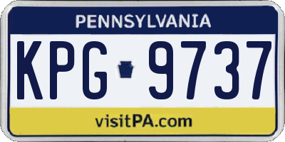 PA license plate KPG9737