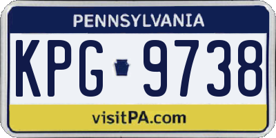 PA license plate KPG9738