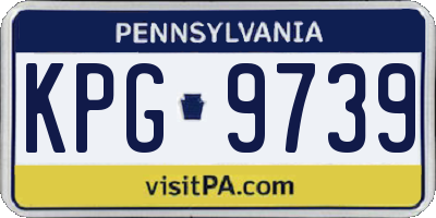 PA license plate KPG9739