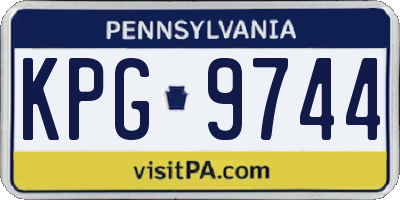PA license plate KPG9744