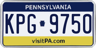PA license plate KPG9750