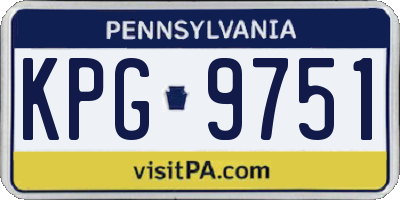 PA license plate KPG9751