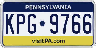 PA license plate KPG9766