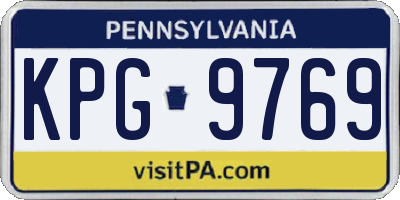 PA license plate KPG9769