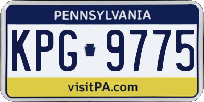PA license plate KPG9775