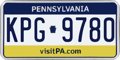 PA license plate KPG9780