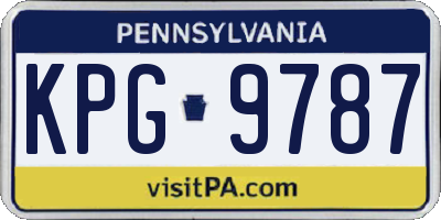 PA license plate KPG9787