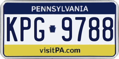 PA license plate KPG9788