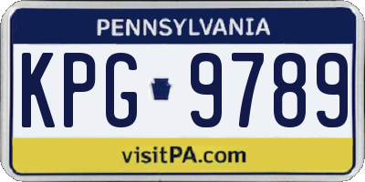 PA license plate KPG9789