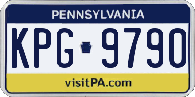 PA license plate KPG9790