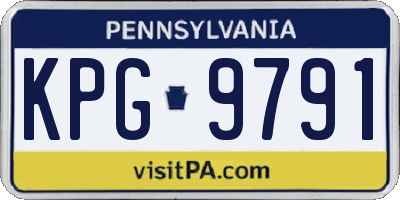 PA license plate KPG9791