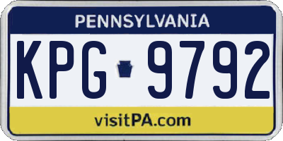 PA license plate KPG9792
