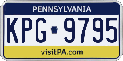 PA license plate KPG9795