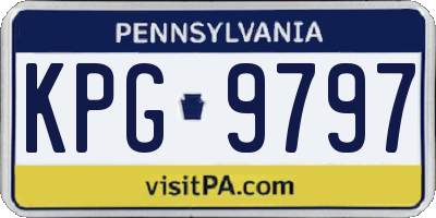PA license plate KPG9797