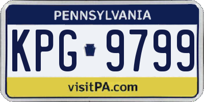 PA license plate KPG9799