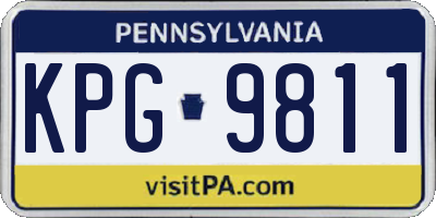 PA license plate KPG9811