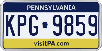 PA license plate KPG9859
