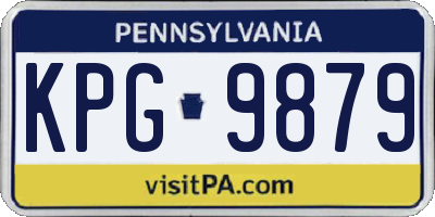 PA license plate KPG9879