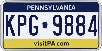 PA license plate KPG9884