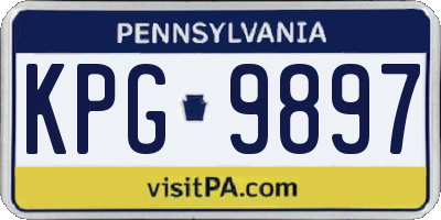PA license plate KPG9897