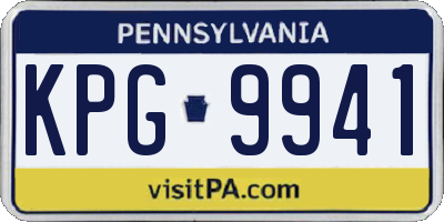 PA license plate KPG9941