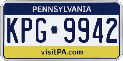PA license plate KPG9942