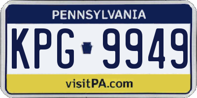 PA license plate KPG9949