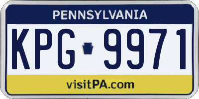 PA license plate KPG9971