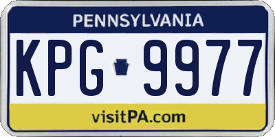PA license plate KPG9977