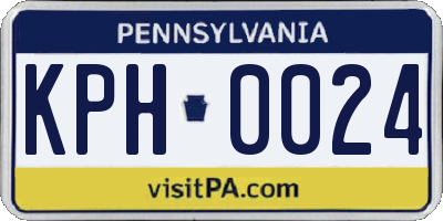 PA license plate KPH0024