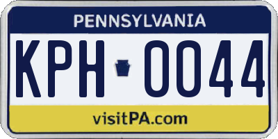 PA license plate KPH0044
