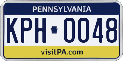 PA license plate KPH0048