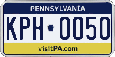 PA license plate KPH0050