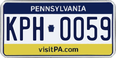 PA license plate KPH0059