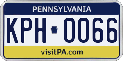 PA license plate KPH0066